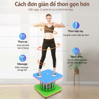 Máy vặn eo lắc hông loại 9 cột nam châm màu xanh lam dụng cụ thể thao tại nhà cho cả nam và nữ