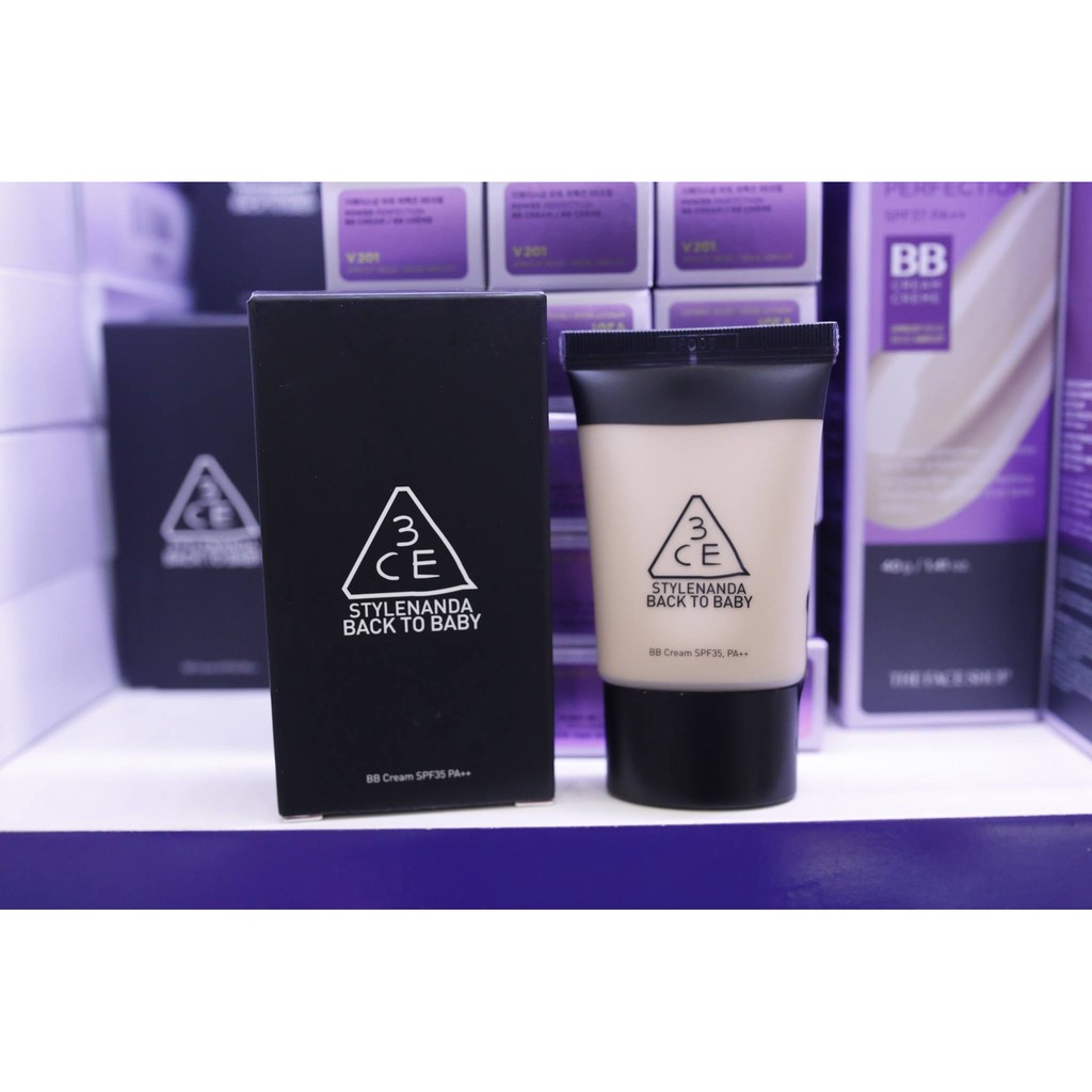 Kem nền 3CE BACK TO BABY BB CREAM.