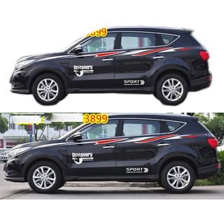 Tem xe thể thao discovery trắng đỏ
