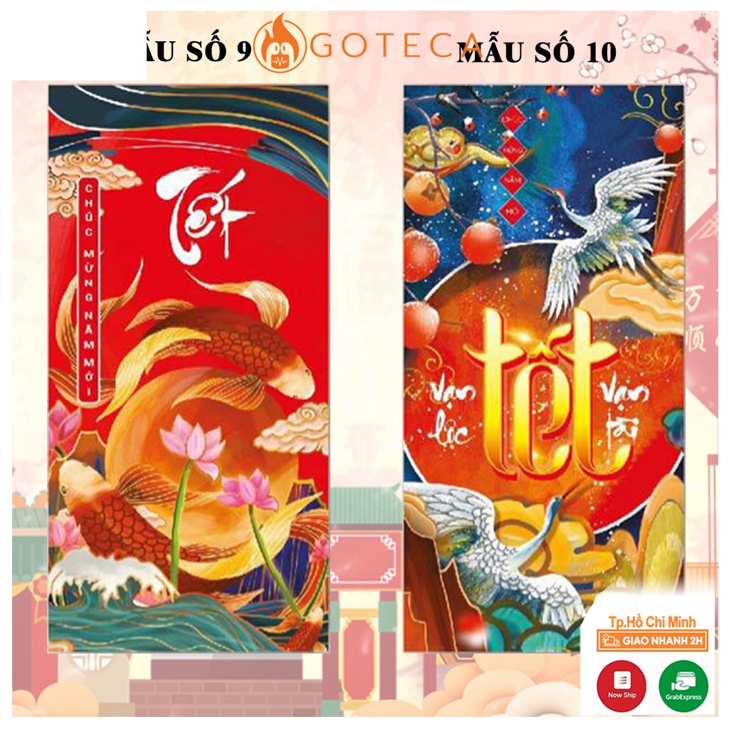 [COMBO 30] Bao lì xì Tết Tân Sữu 2021- Giấy tốt- Nhiều mẫu đẹp thịnh hành