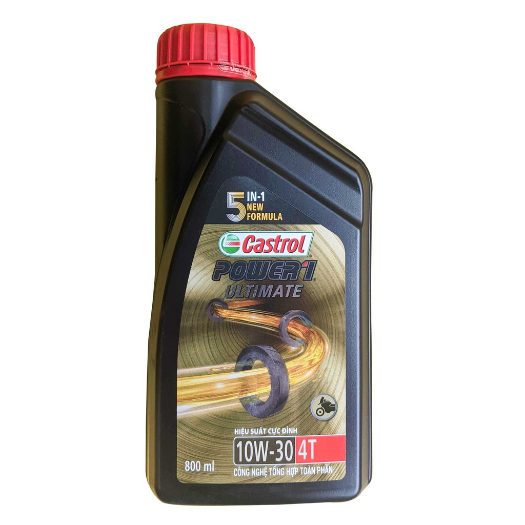 DẦU NHỚT XE SỐ CASTROL POWER1 ULTIMATE 4T 10W-30 0.8L ( 800ml) ( CHAI ĐEN MỚI 2021 )