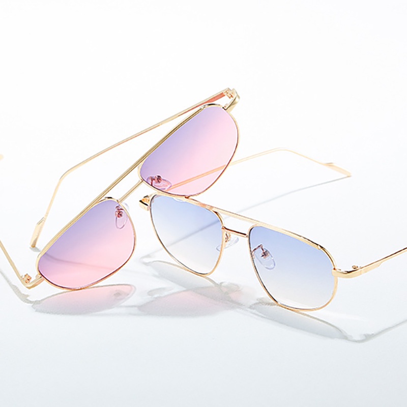 Kính Mát Gọng Đôi Phong Cách Retro Thời Trang Cho Nam Nữ