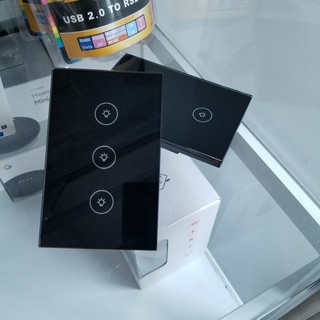 Công tắc cảm ứng Tuya Wifi 2 nút hình chữ nhật