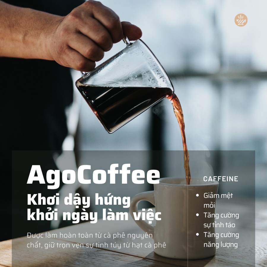 Cà Phê Nguyên Chất Mix 2 Thành Phần Robusta Arabica AGOCOFFEE Hương Vị Đậm Đà Cuốn Hút Khối Lượng 250 Gram Và 500 Gram | BigBuy360 - bigbuy360.vn