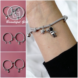 Cặp Vòng Tay Nam Châm Gắn Mặt Cười / Ngôi Sao / Gấu Xinh Xắn