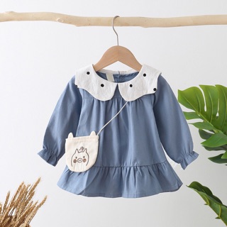VÁY CỔ SEN VẢI THÔ ĐŨI