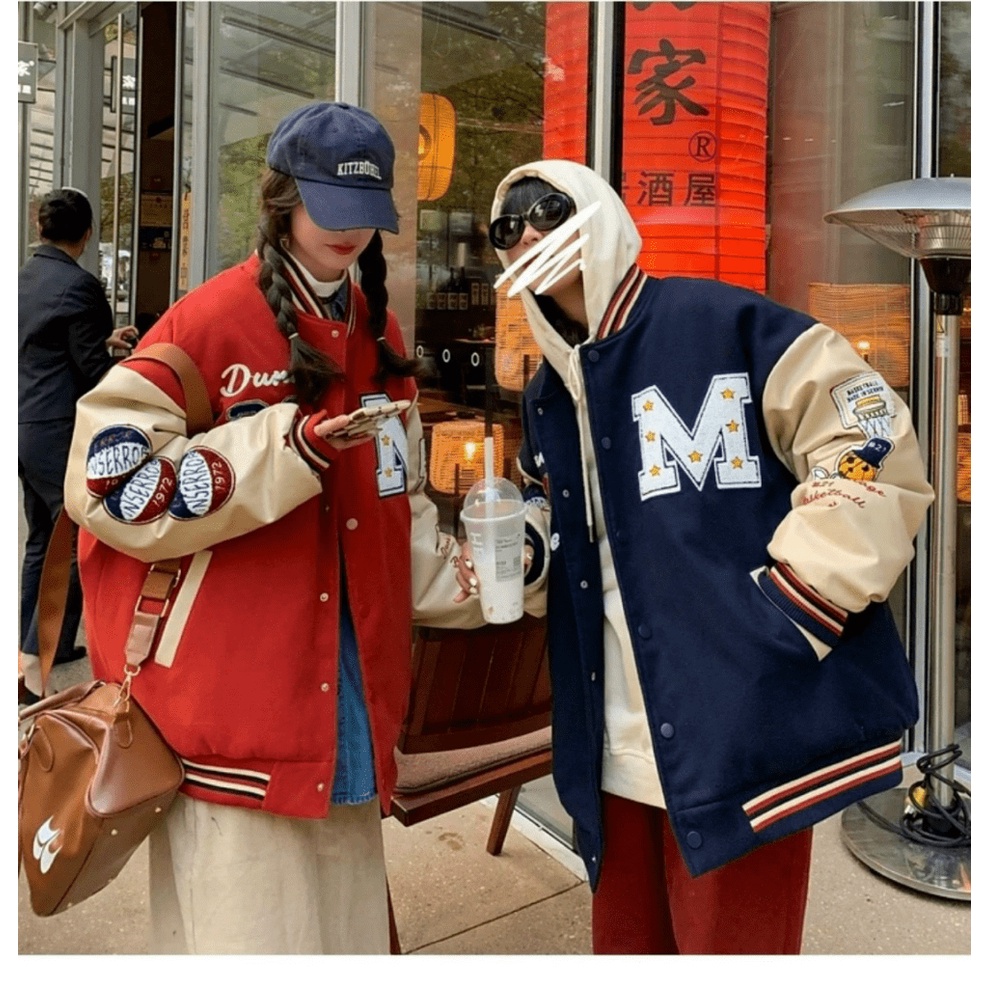 Áo Khoác Bomber Nam Chất Nỉ Pe Loại 1 Sang Sịn Logo Chữ M Phối Chữ Tay Kiểu Dáng Bóng Chày Form Rộng Mặc 4 Mùa Đẹp [NEW