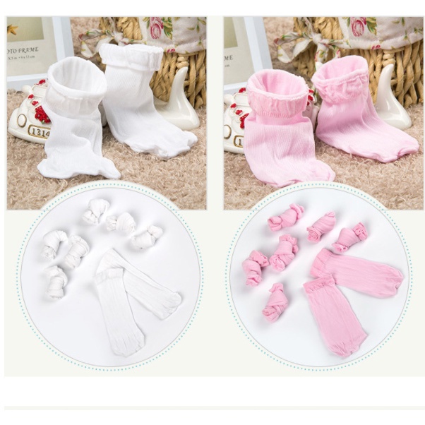 Đôi vớ gân sọc nhiều màu sắc xinh xắn tùy chọn dành cho em bé 0-9 tuổi