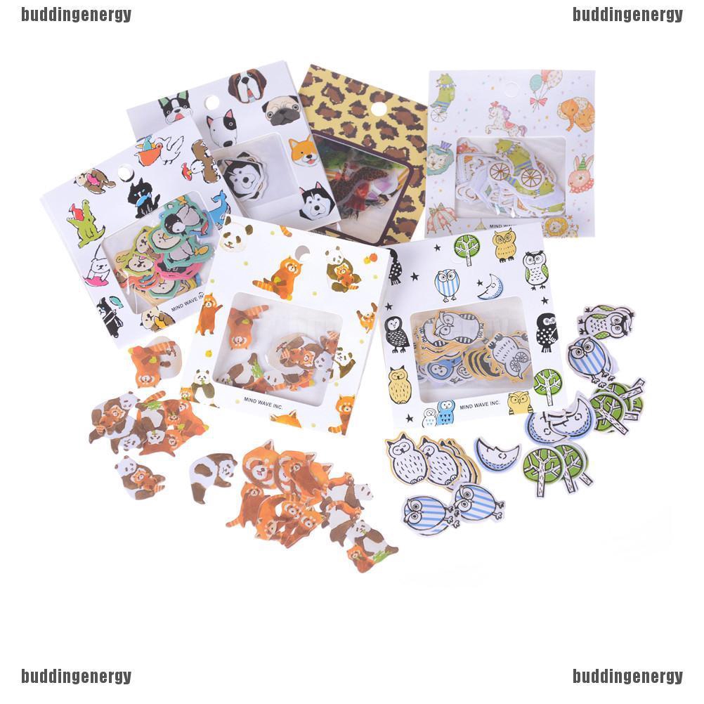 Set 70 miếng sticker động vật mini dễ thương xinh xắn đáng yêu dành cho trang trí album hình tiện dụng