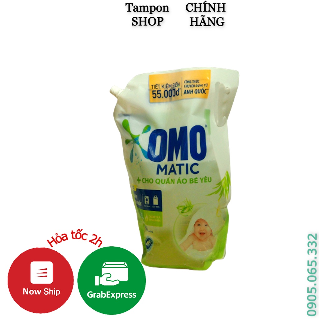 [Hỏa tốc] NƯỚC GIẶT OMO MATIC TRÀM TRÀ NHA ĐAM 2.9KG CHO QUẦN ÁO BÉ YÊU