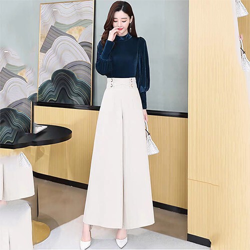 Quần ống rộng nữ đẹp sang trọng phong cách cho nữ cực đẹp | BigBuy360 - bigbuy360.vn