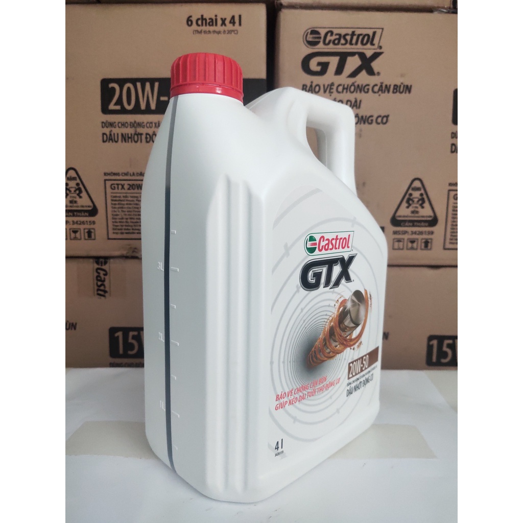 [ CHÍNH HÃNG 100% ] Nhớt ô tô Castrol GTX 20W50, nhớt động cơ phù hợp cho cả máy xăng và máy dầu