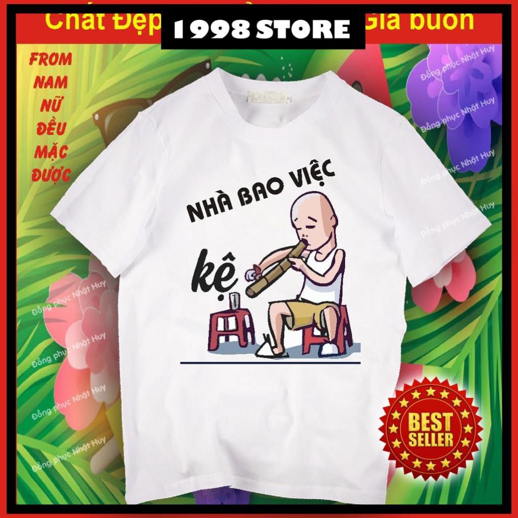 Áo thun Nhà bao việc, chất đẹp, bao đổi trả, áo phông, hot trend, nam nữ đều mặc được