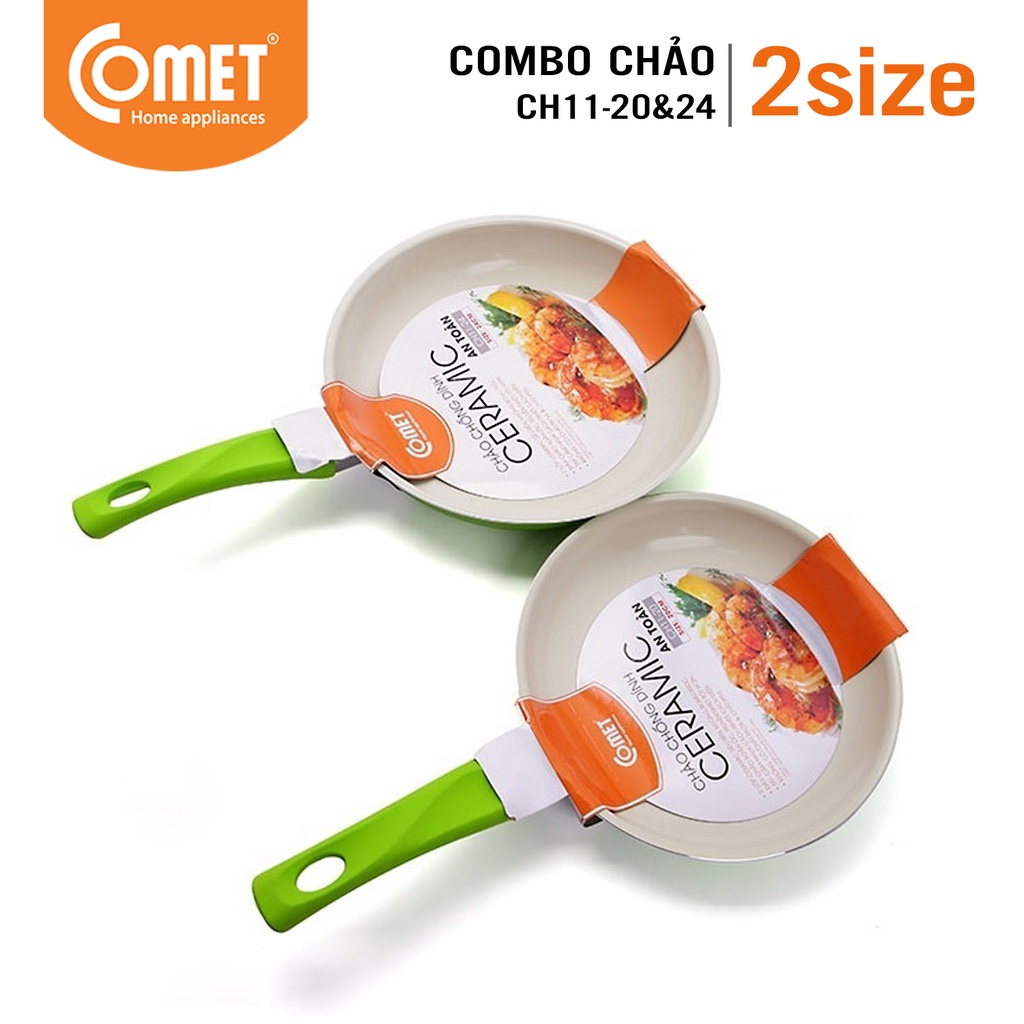 Combo chảo chống dính Ceramic COMET - CH11-20&amp;24
