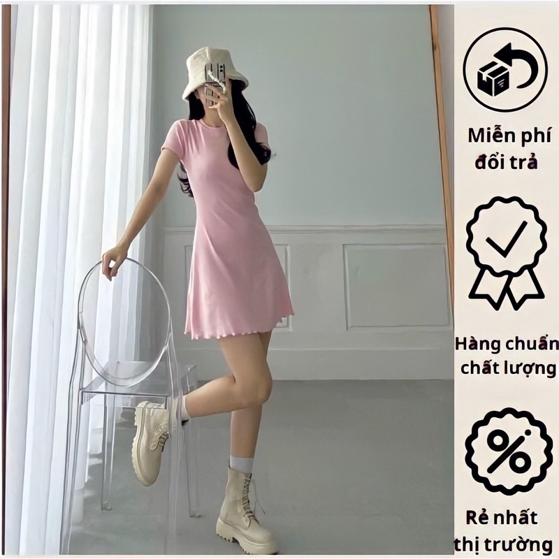 Váy Body Trơn Màu Pastel Nữ MEESTORE - Đầm Body Dáng Ngắn Phong Cách Hàn Quốc | WebRaoVat - webraovat.net.vn