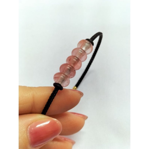 Vòng tay đồng điếu ngũ phúc màu hồng cho mệnh hỏa thổ may mắn tài lộc kích hoạt tài vận