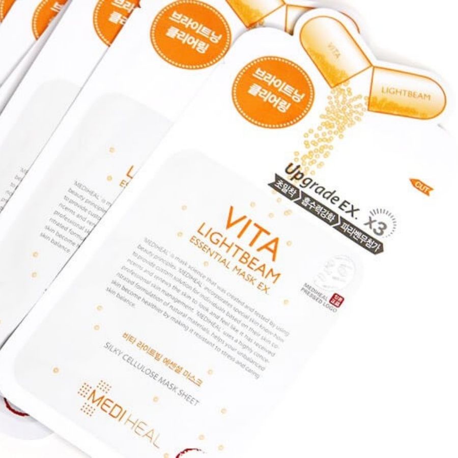 Mặt Nạ Dưỡng Trắng Và Đều Màu Da Mediheal Vita Lightbeam Essential Mask 25ml ( 1 miếng) | BigBuy360 - bigbuy360.vn