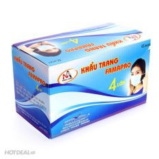 5 Hộp Khẩu Trang y tế 4 lớp Nam Anh hộp 50 cái Cao Cấp ( Loại dày)