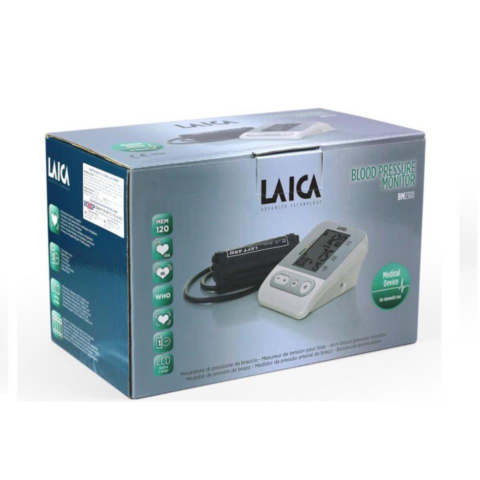 Máy đo huyết áp Laica BM2301 - Máy đo huyết áp bắp tay tự động - Bộ nhớ lưu 120 kết quả Đạt Nguyễn Shops