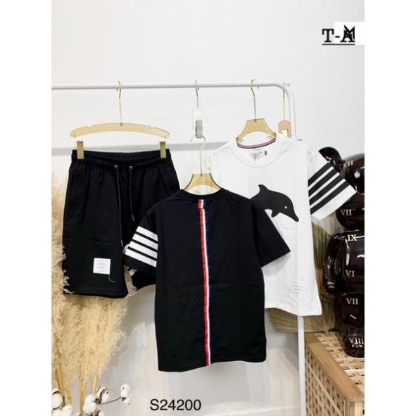 Bộ Nam Thom Browne Cá Heo Siêu Đẹp - Bộ Thom Nam Chất Cotton Cao Cấp
