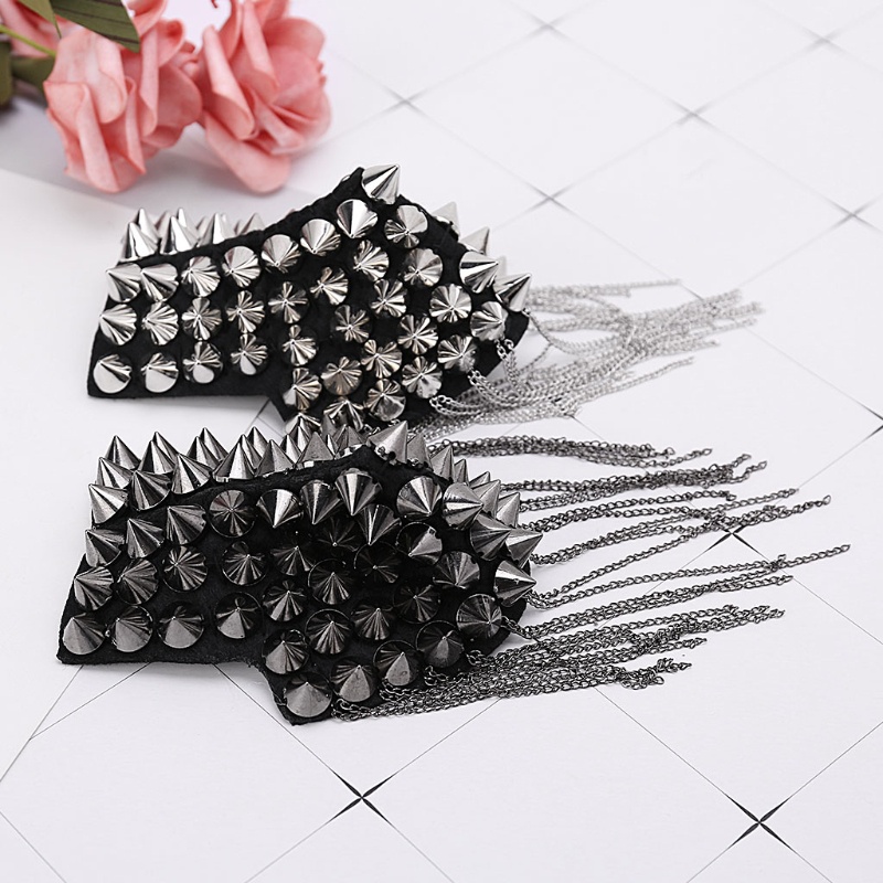 Youyo Ghim Cài Áo Đính Đinh Tán Phối Tua Rua Phong Cách Punk Gothic