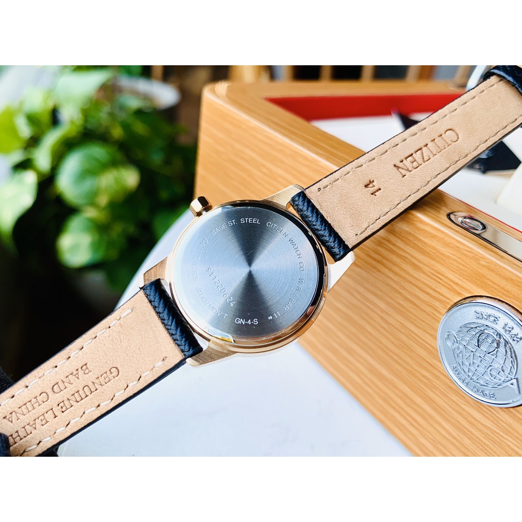 Đồng hồ nữ chính hãng Citizen EU6078 - Máy Quartz pin - Mặt kính cứng - Dây da