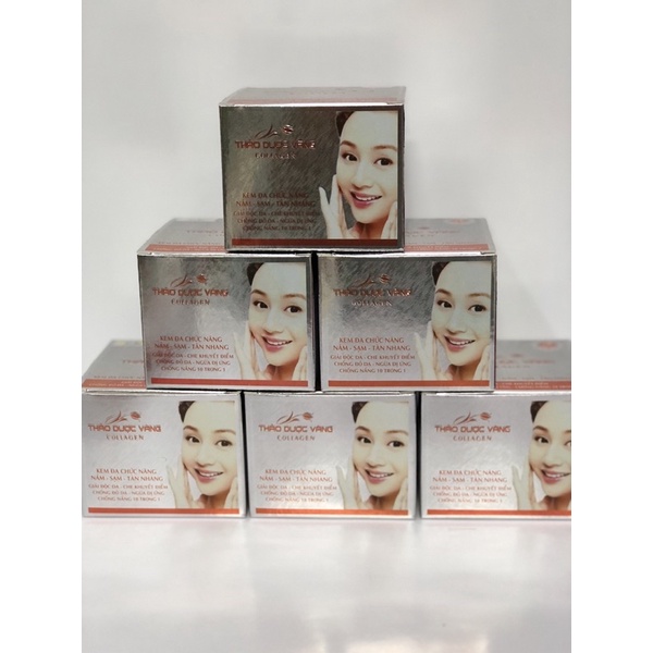 Kem Thảo Dược Vàng collagen , kem đa chức năng nám, sạm, tàn nhang giải độc da, che khuyết điểm