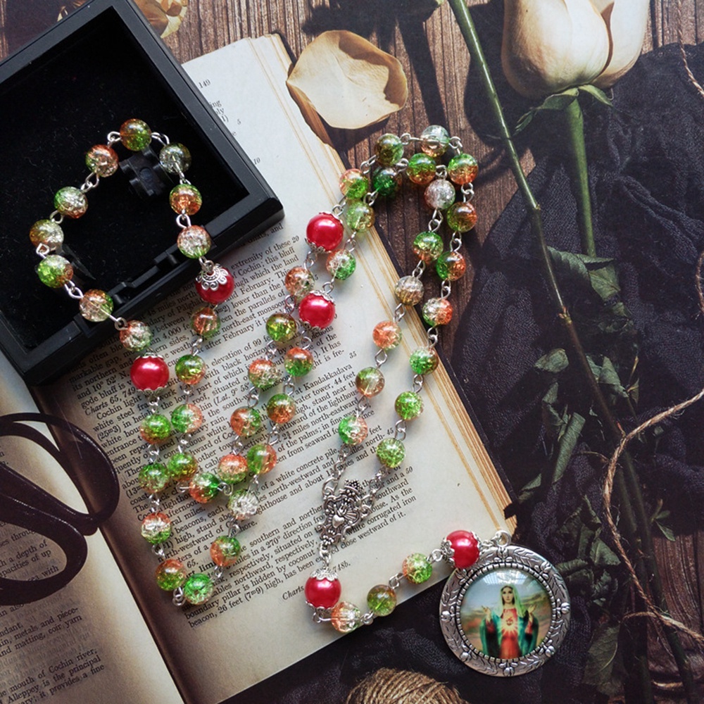 Vòng cổ Chuỗi Hạt Nhiều Màu Sắc Hình Thánh Giá