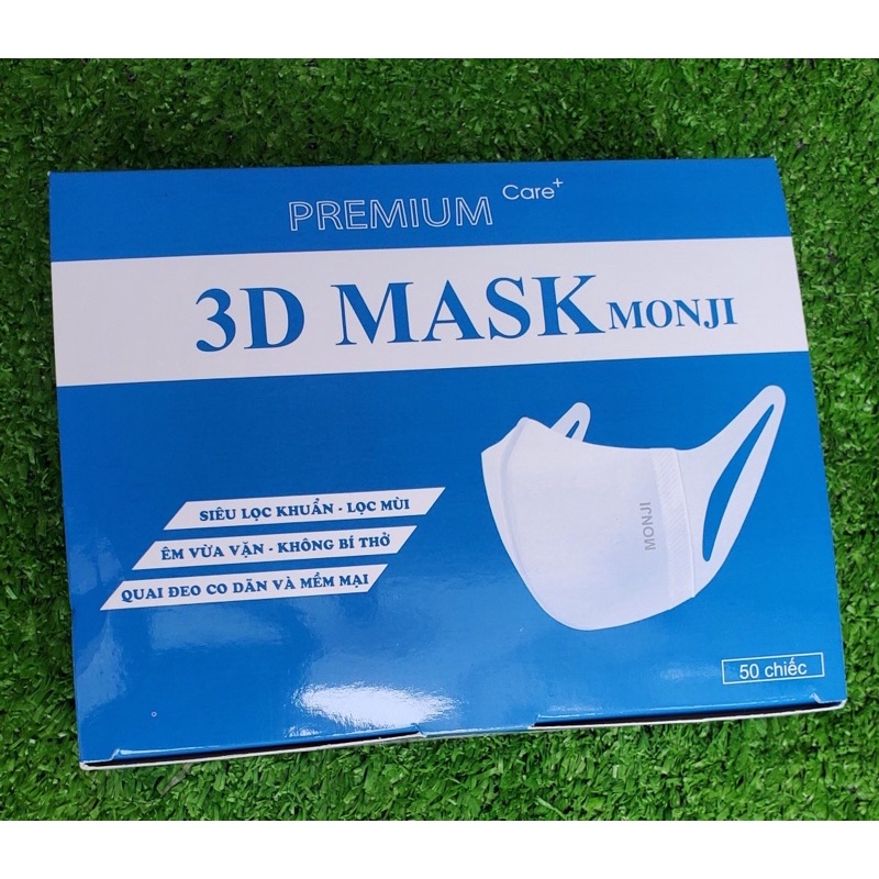 Hộp 50 cái khẩu trang 3d mask monji nhật bản kháng khuẩn cao cấp - ảnh sản phẩm 3
