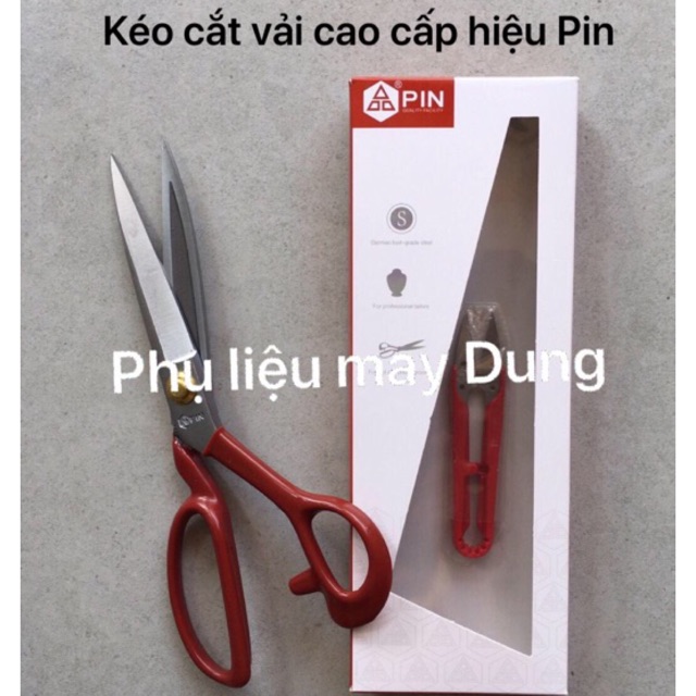 Kéo cắt vải Pin loại cao cấp( có tặng kèm kéo bấm nhỏ)