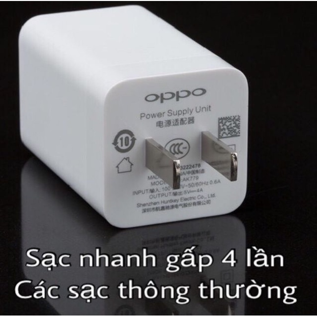 Dây cáp sạc nhanh Oppo Vooc 4A có 2 loại Micro USB và Type C hỗ trợ sạc nhanh các dòng điện thoại F9 F11 Reno...