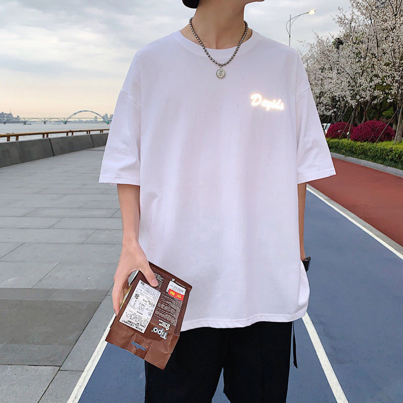 100% Korean Style Cotton Short Sleeve T-shirt for Men / Women