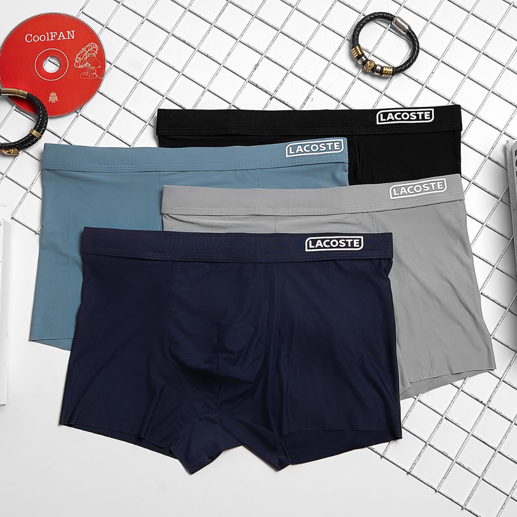 Quần Lót Nam BOXER [ COMBO 3 ] Sịp Đùi Hoạ Tiết Vải Lụa Băng Mềm Mịn Co Dãn 4 Chiều Kháng Khuẩn Mềm Mịn