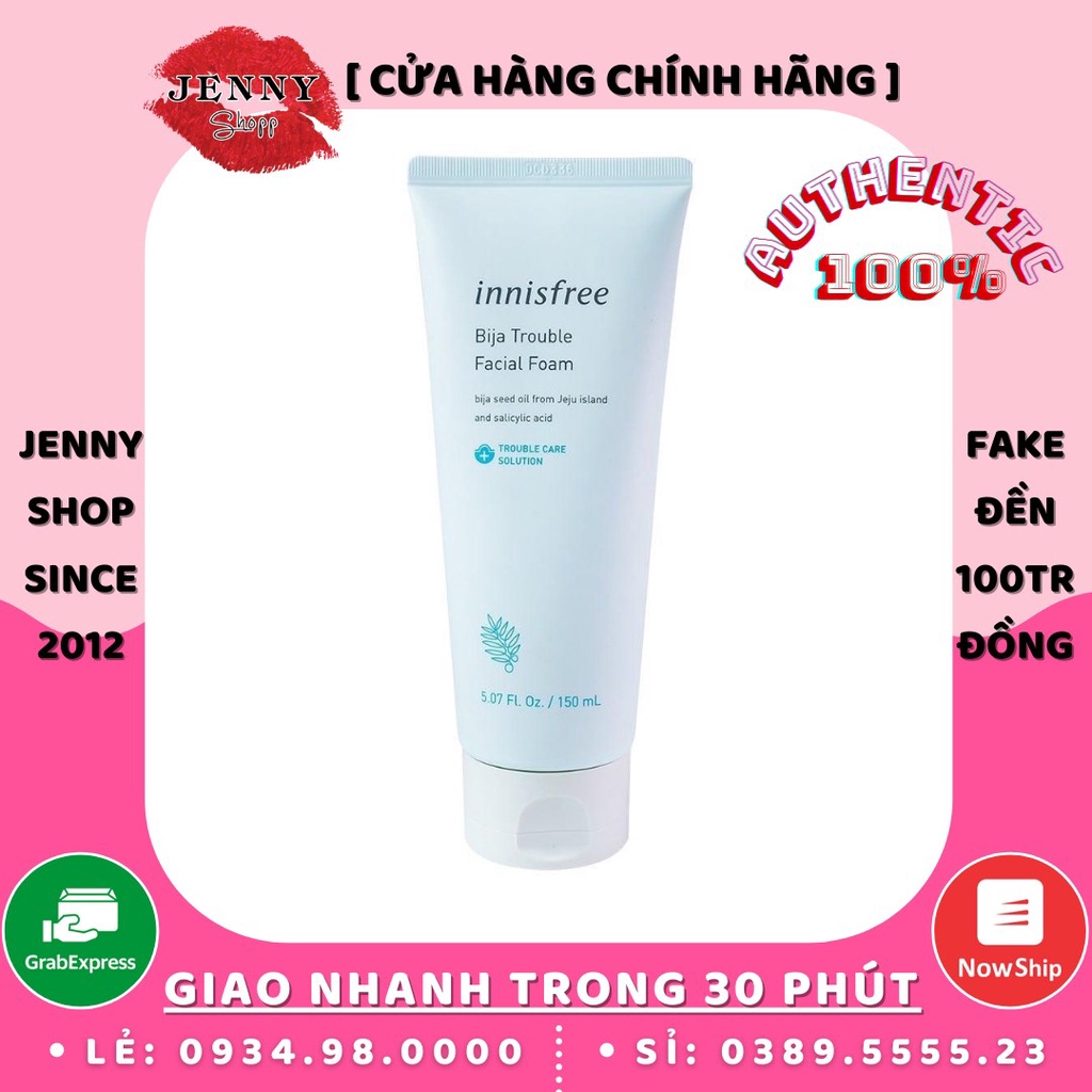 Sữa Rửa Mặt Innisfree Bija Trouble Facial Foam