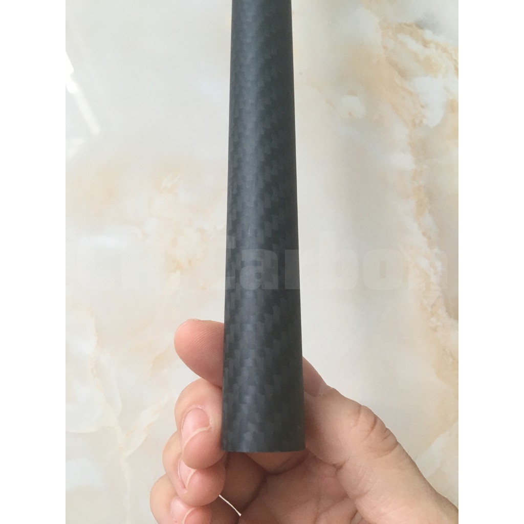 Ống carbon 3K rỗng dài 1 mét đường kính ngoài 20mm, đường kính trong 18mm