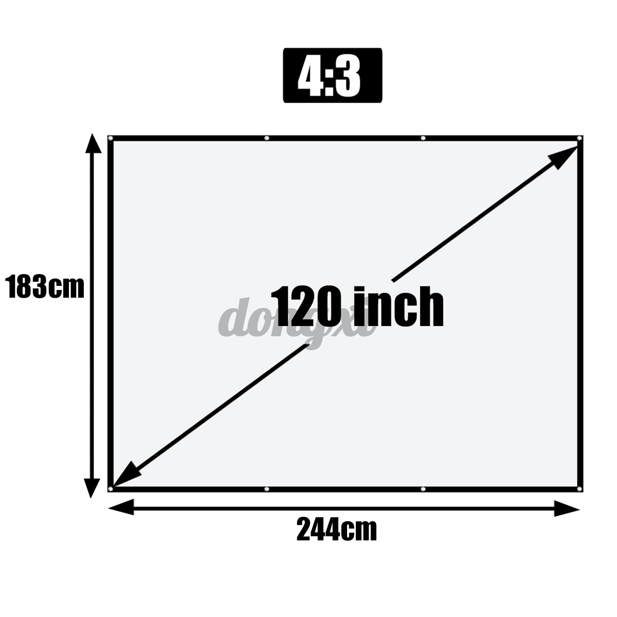 Màn Hình Máy Chiếu 120inch Tỉ Lệ 4: 3