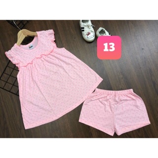 Đồ bộ short bé gái size 8 Tuổi ( 20 kg) có các màu như hình