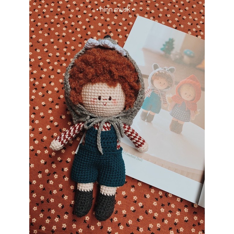 Len bông xù Cacao làm tóc búp bê