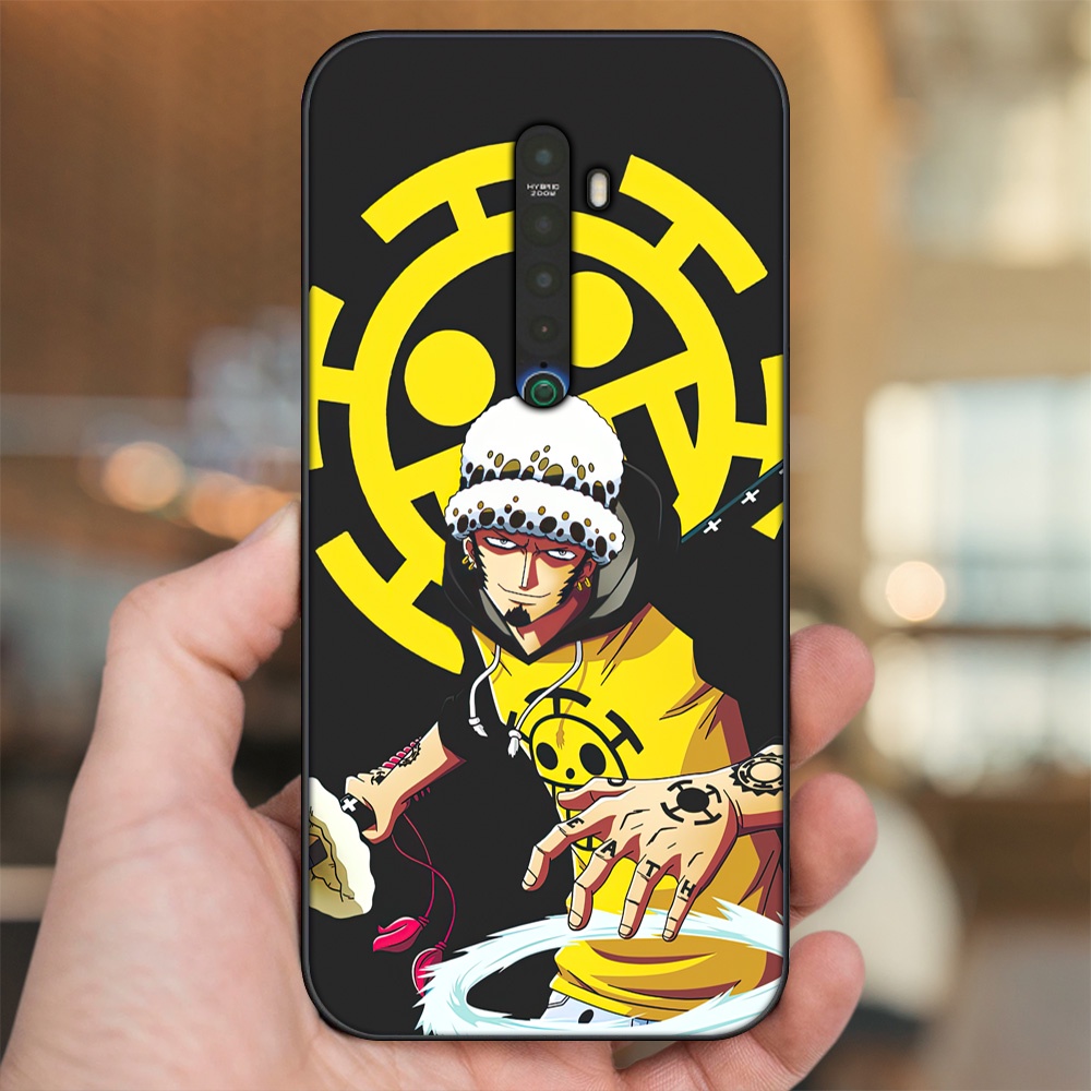 Ốp lưng Oppo Reno 2 viền đen in hình Law One Piece