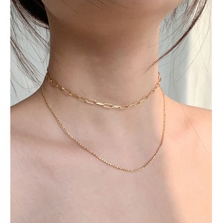|Tiệm nhà xuxu| Vòng cổ Choker layer basic 2 lớp