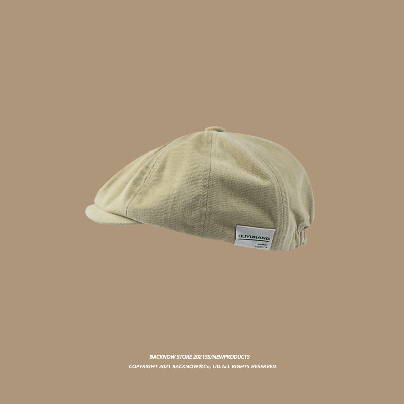 Mũ Beret Màu Trơn Phong Cách Retro Nhật Hàn Cho Nam Nữ