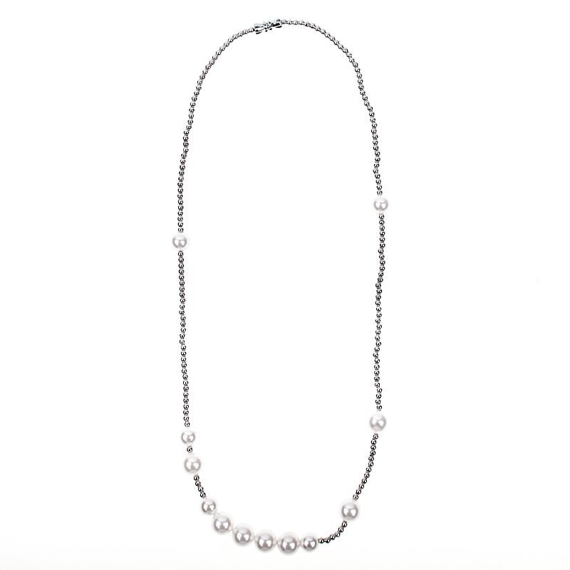 Vòng cổ xỏ hạt ngọc trai giả thiết kế đơn giản thời trang cá tính