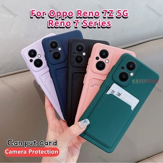 Ốp Điện Thoại TPU Silicon Mềm Chống Sốc Có Ngăn Đựng Thẻ Cho Oppo Reno7 Reno7Z 5G Pro Reno 7 7 Z Oppo Reno7Z 5G