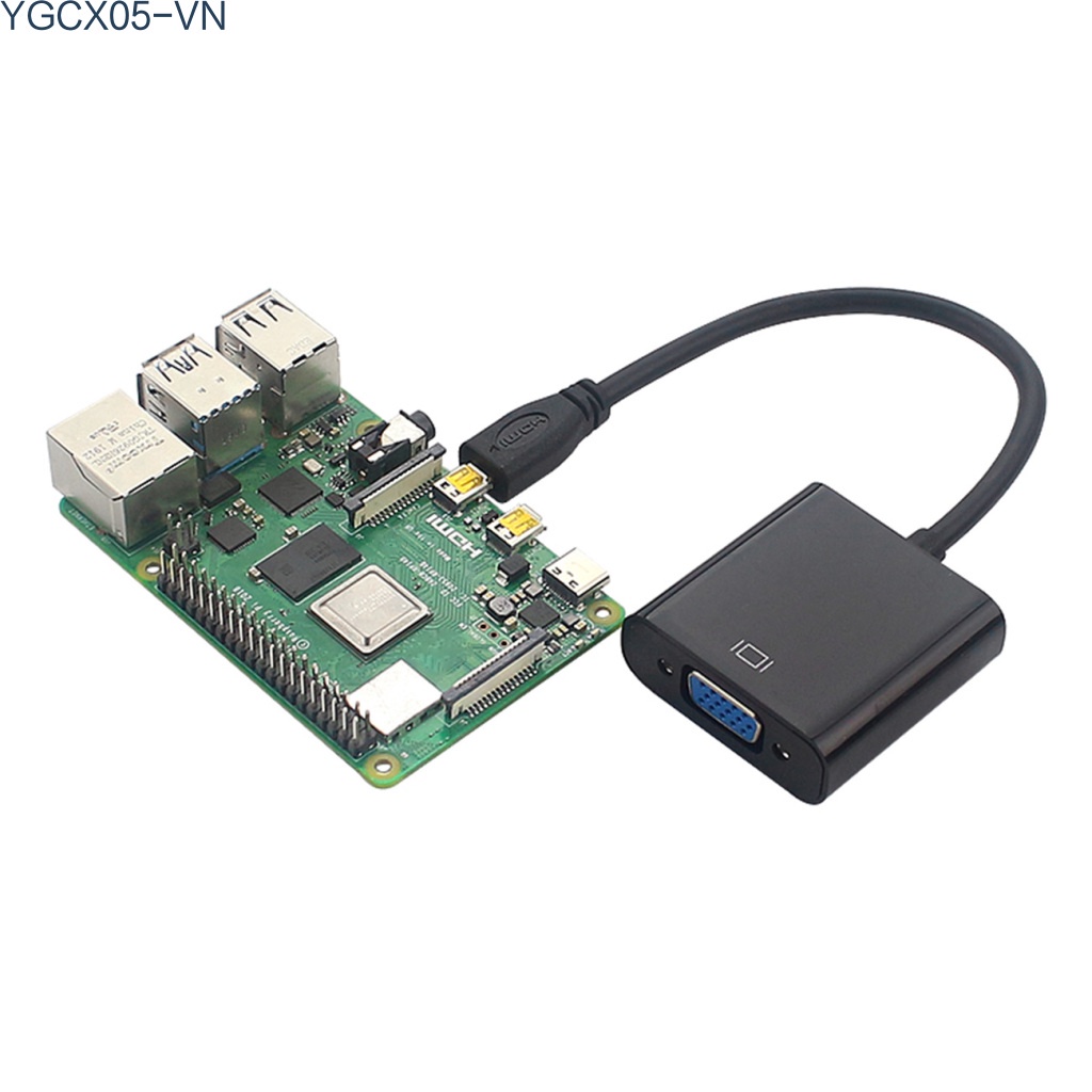 Cáp Chuyển Đổi Âm Thanh Từ Đầu Cắm Sang Ổ Cắm + Cổng Cắm Usb + Đầu Cắm Micro Hdmi Sang Vga Cho Điện Thoại / Raspberry Pi 4 | BigBuy360 - bigbuy360.vn