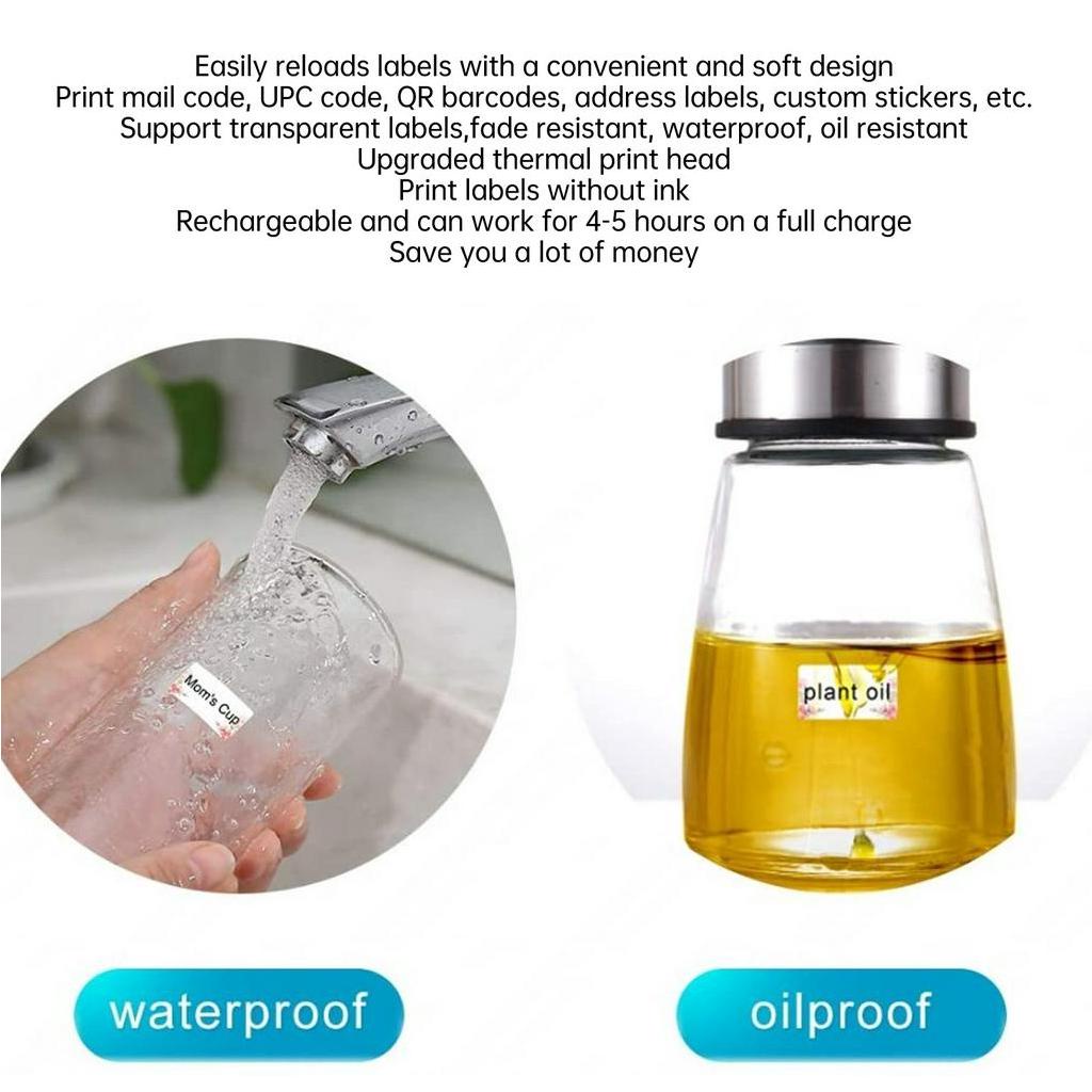 Máy In Nhiệt Mini cầm tay Bluetooth dành, không dây bỏ túi Helium066