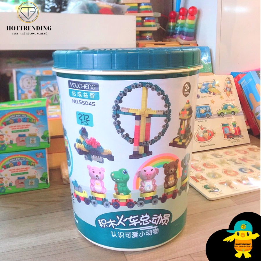 Bộ Đồ Chơi Lego Xếp Hình, Xô Đồ Chơi Lắp Ráp Cho Trẻ Em Phát Triển Trí Tuệ