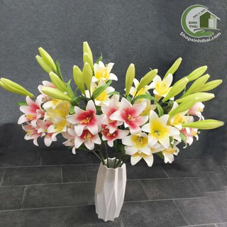 Hoa ly màu hồng - hoa giả cao cấp