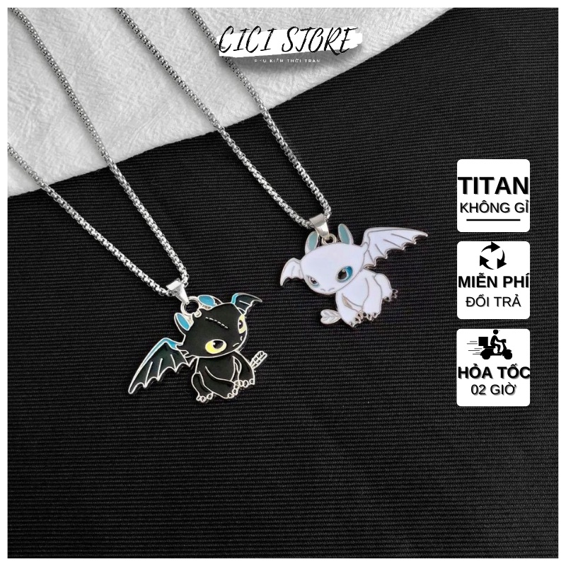 Dây Chuyền Nam Nữ Titan Không Gỉ Night Fury
