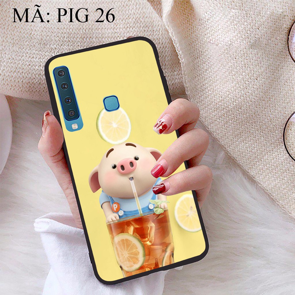 Ốp lưng Samsung A9 2018 viền dẻo TPU BST Heo Con
