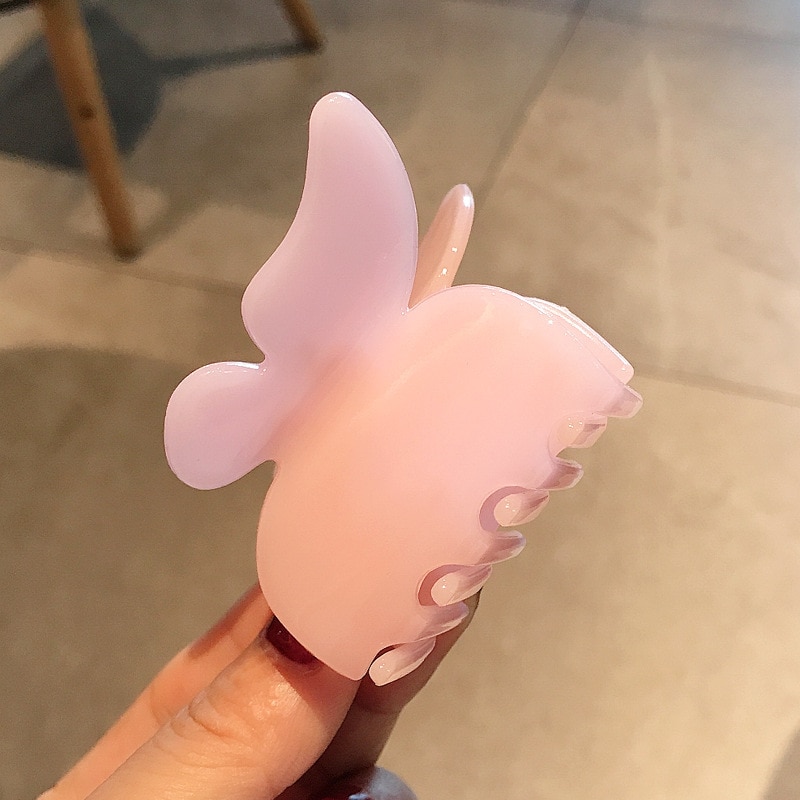 Kẹp Càng Cua Hình Nơ Bướm Bằng Acrylic Nhiều Màu Mới Cho Nữ